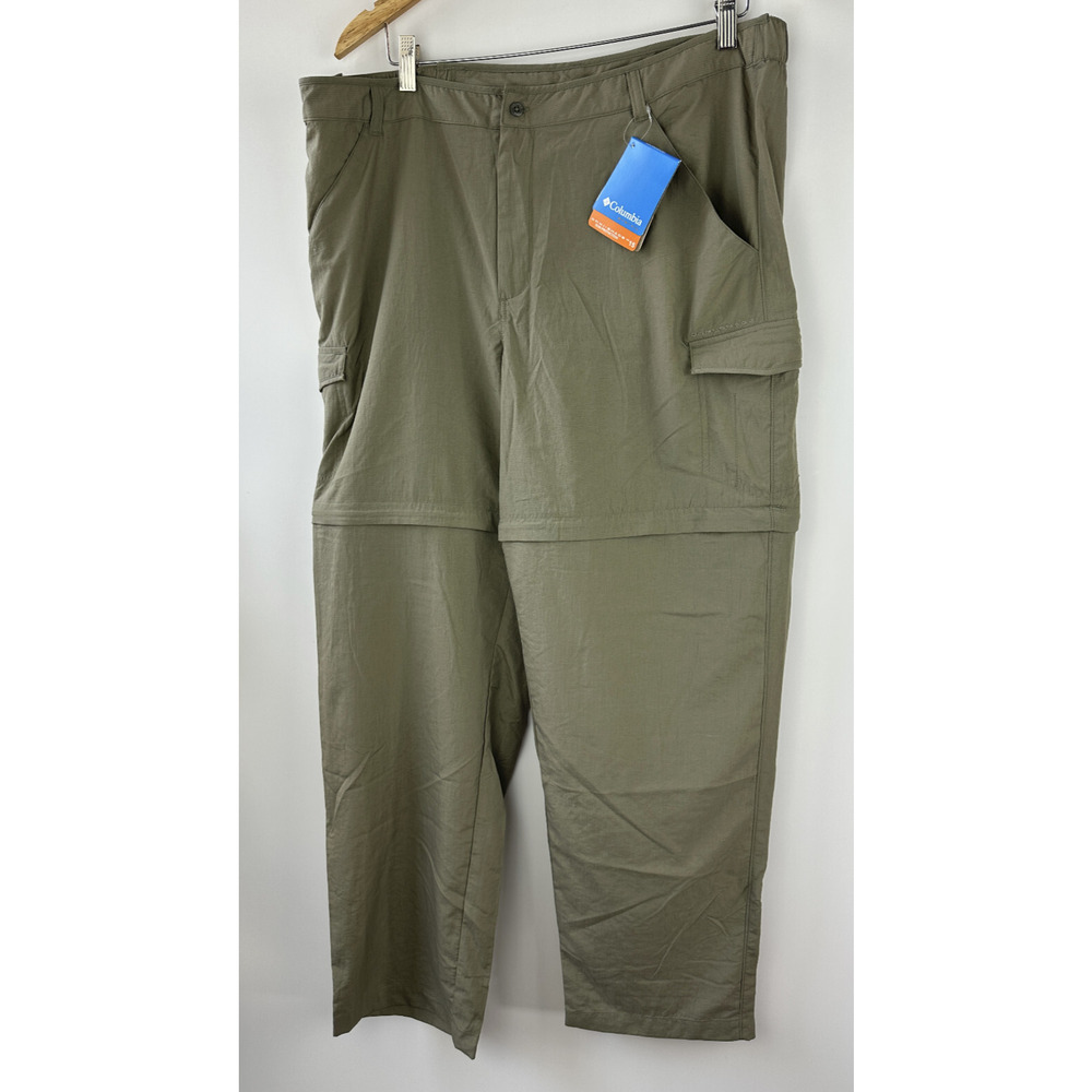 Columbia Women's Aruba III Convertible Pant Green UPF Zip Off Shorts Size XL - Picture 2 of 12